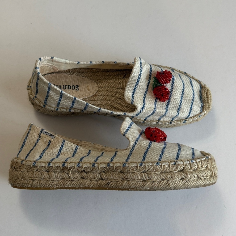 Soludos Striped Strawberry Platform Espadrilles Women’s 5.5 Euc — image 3 of 8